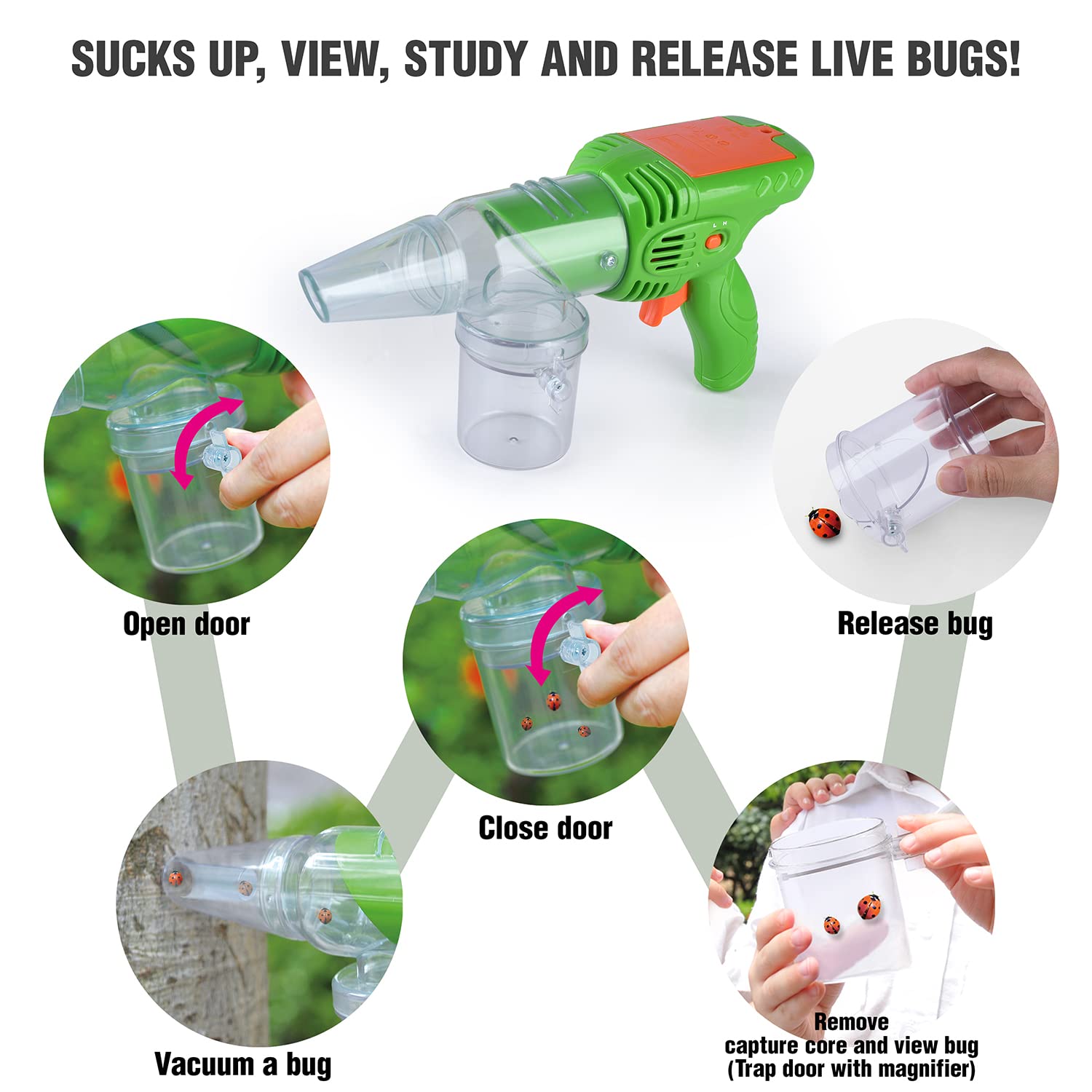 Foto 6 pulgar | Kit Cazador de Insectos Play Bug Catcher Aspiradora con Critter Habitat - Venta Internacional