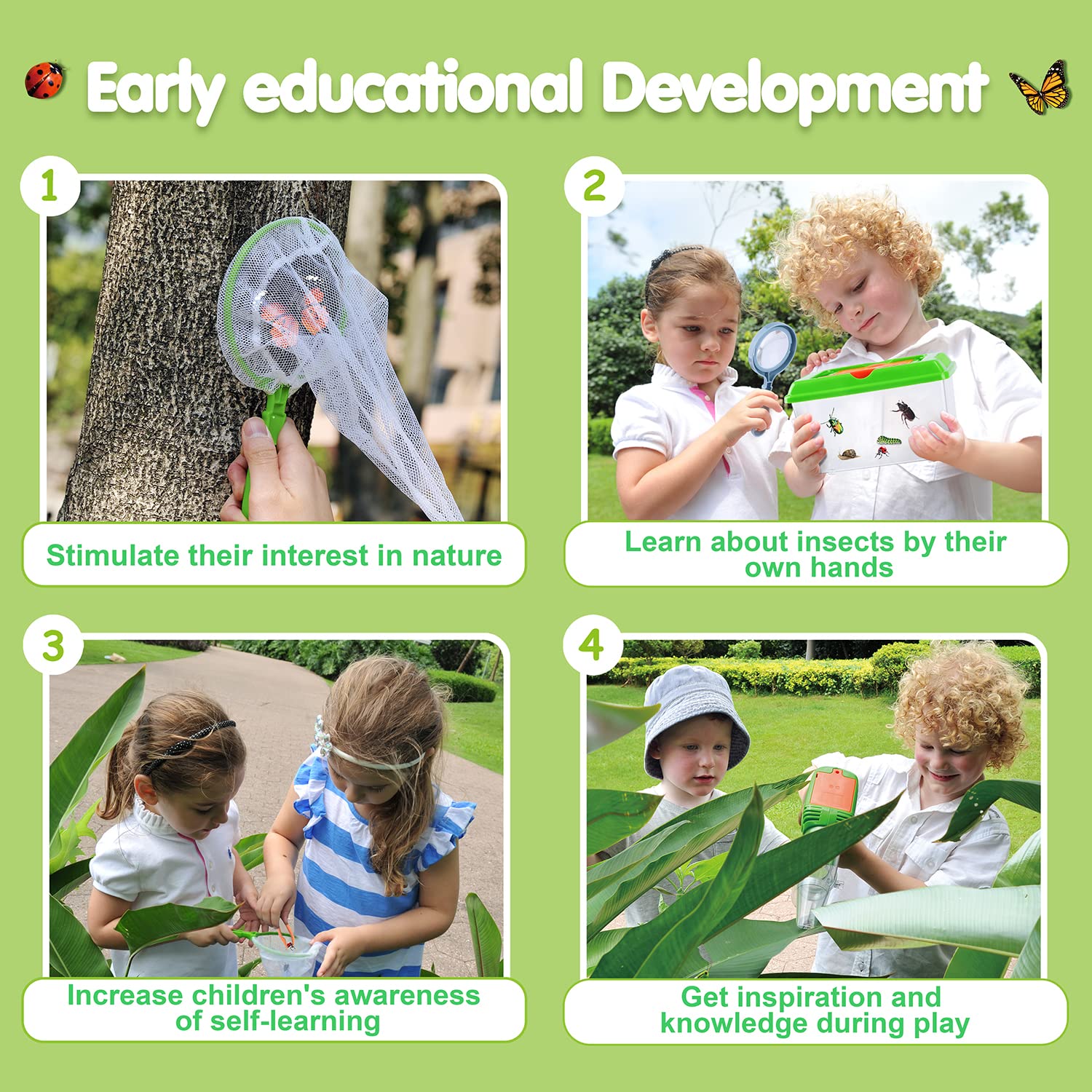 Foto 7 | Kit Cazador de Insectos Play Bug Catcher Aspiradora con Critter Habitat - Venta Internacional