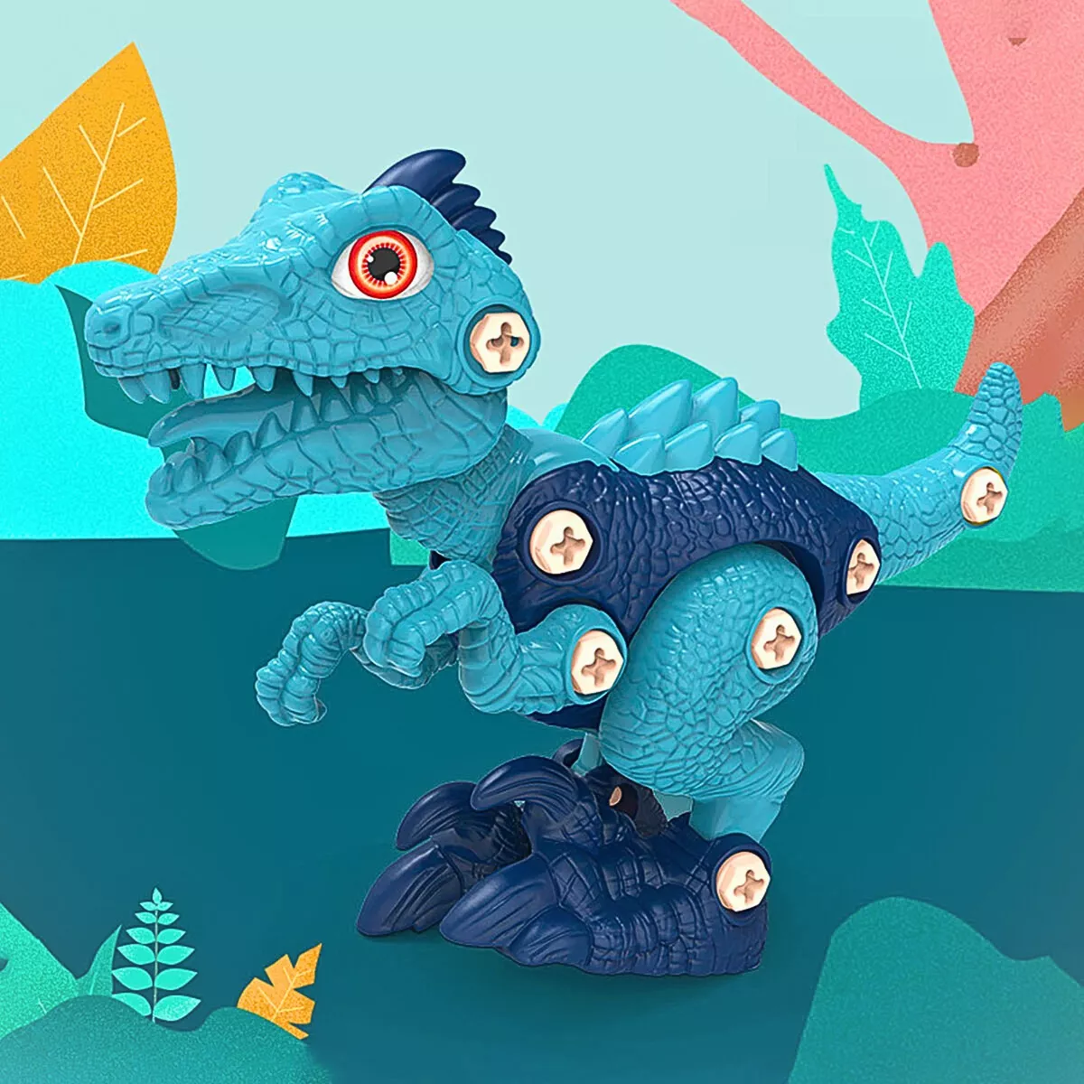Foto 5 | Juguete De Dinosaurios Para Armar Con Taladro 4 Piezas