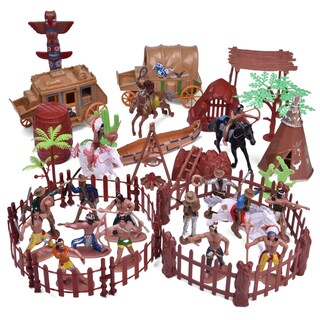 Foto 1 | Set De Juego Fun Little Toys Wild West Cowboys & Indians 61 Piezas - Venta Internacional.