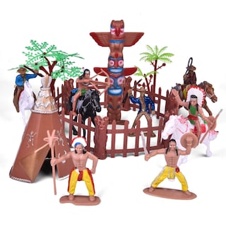 Foto 4 | Set De Juego Fun Little Toys Wild West Cowboys & Indians 61 Piezas - Venta Internacional.