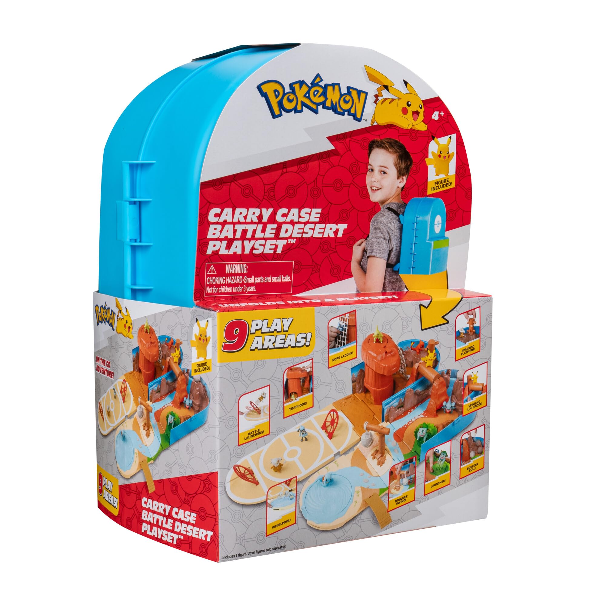 Set De Juego Pokémon Carry Case Battle Desert Con Figura De Pikachu - Venta Internacional.