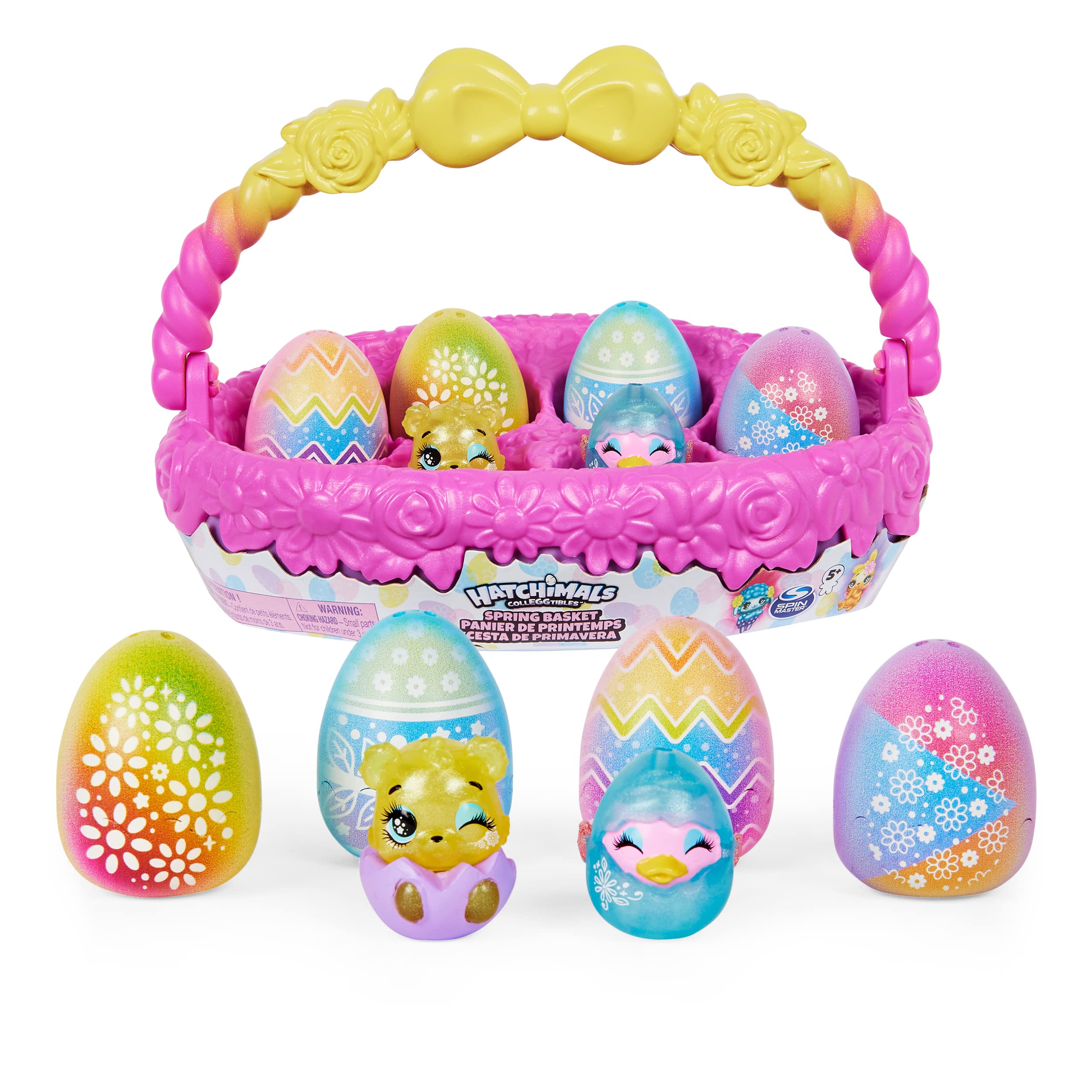 Cesta De Primavera Colleggtibles De Toy Hatchimals Con 5 Hatchimals - Venta Internacional.