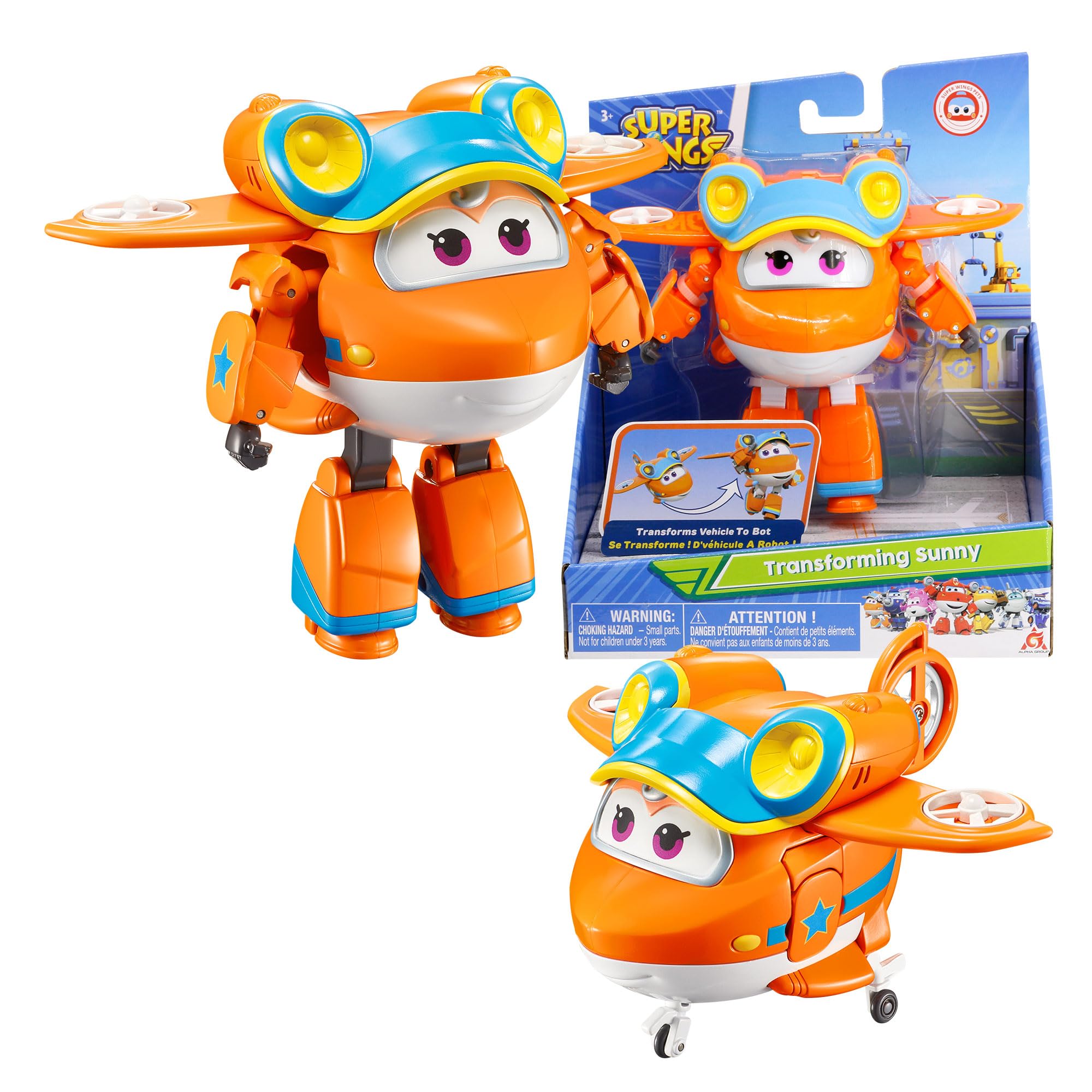 Figura De Acción Transformadora Sunny 5 De Toy Airplane Super Wings - Venta Internacional.