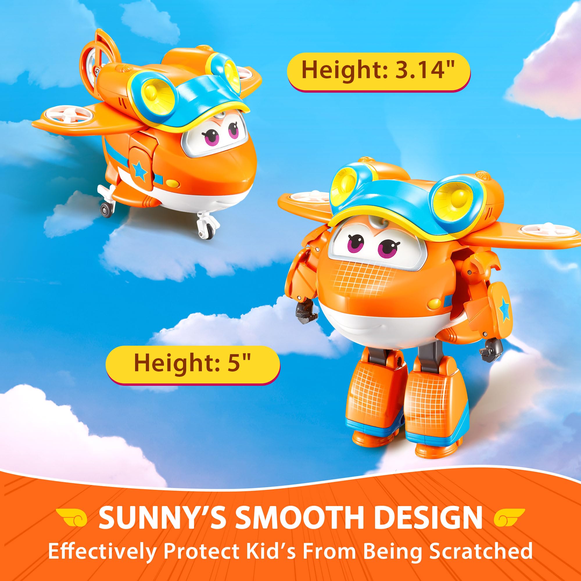 Foto 5 pulgar | Figura De Acción Transformadora Sunny 5 De Toy Airplane Super Wings - Venta Internacional.