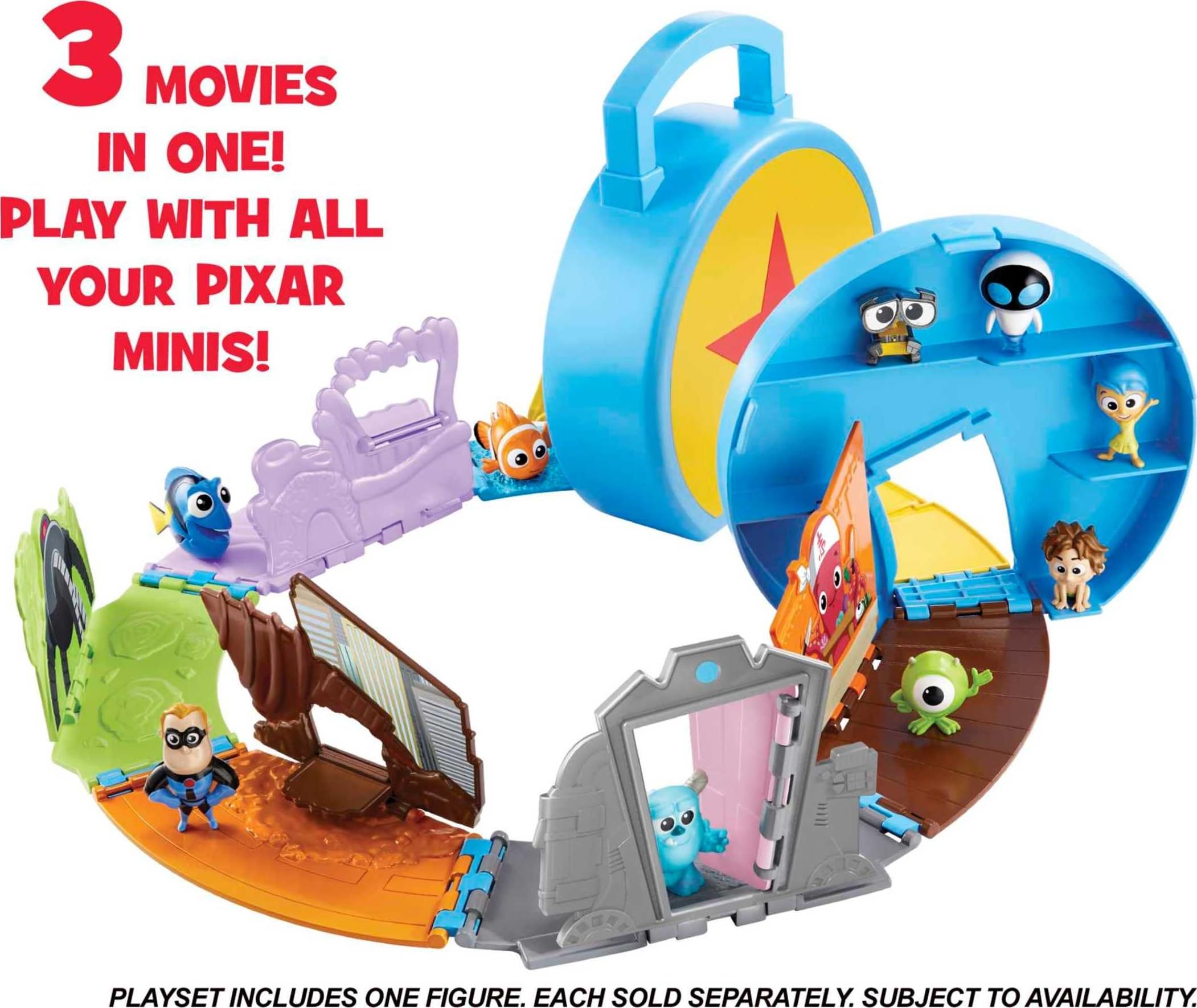 Foto 6 pulgar | Set De Juego Mattel Disney Pixar Minis World Of Pixar Con Figura - Venta Internacional.