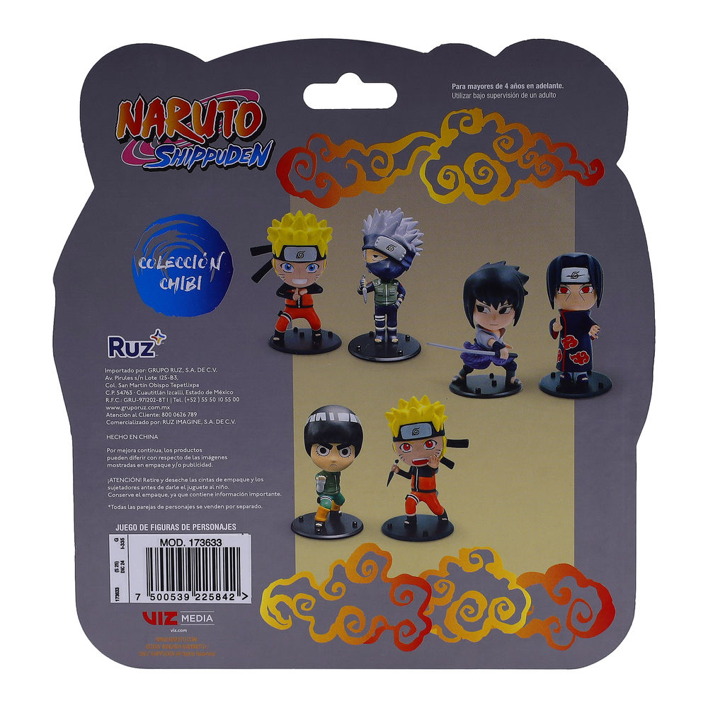 Foto 3 pulgar | Figuras De Acción Ruz Naruto Shippuden Sasuke Itachi 8 Cm Negro
