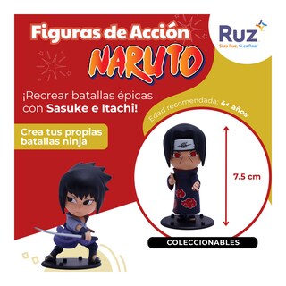 Foto 3 | Figuras De Acción Ruz Naruto Shippuden Sasuke Itachi 8 Cm Negro