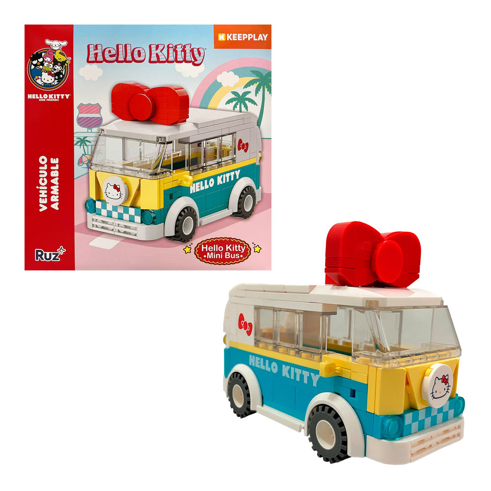 Figura Armable Ruz Sanrio Mini Bus 8 Cm Multicolor