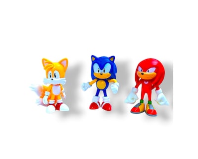 Foto 2 | Set de Muñecos de Colección Sonic 3 Piezas