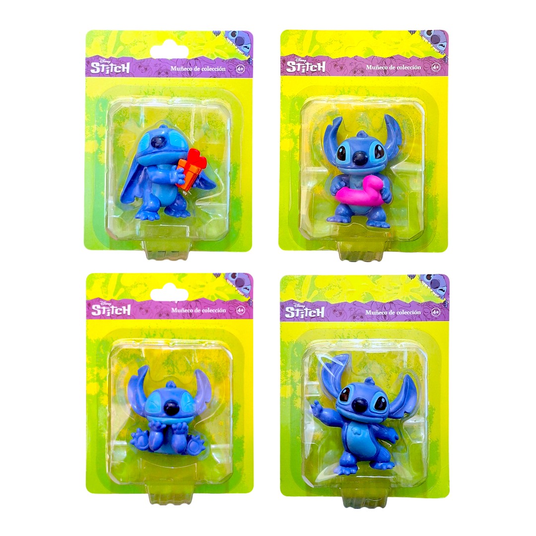 Coleccion De 4 Figuras Individuales De Stitch Juguete
