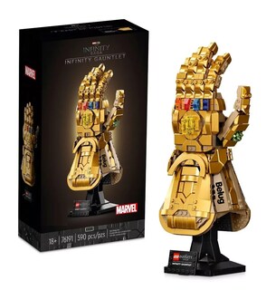 Foto 5 | Kit De Construcción Marvel Guantelete Infinito Belug, 590 Piezas Dorado