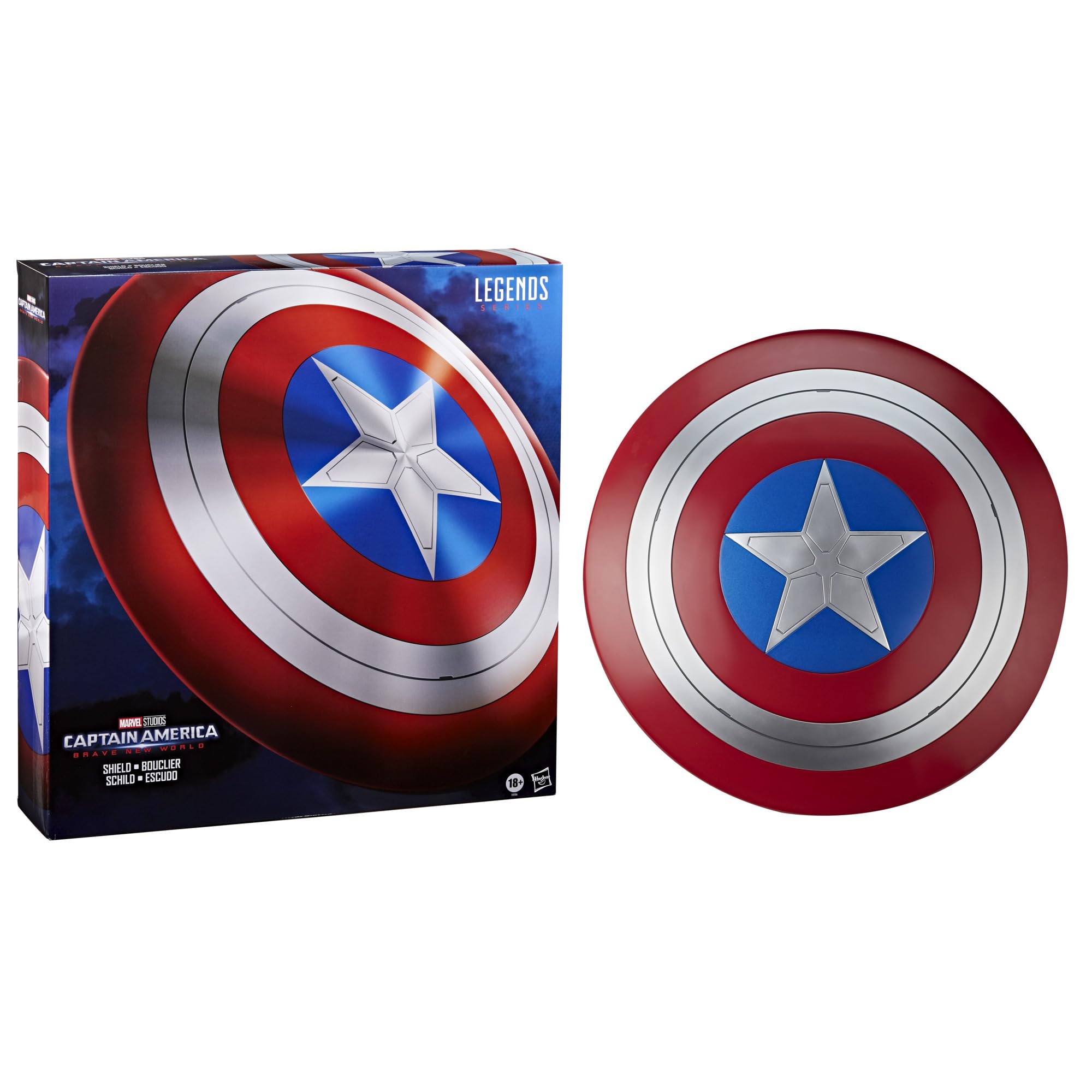 Foto 3 pulgar | Escudo Del Capitán América Marvel Legends Series 60 Cm - Venta Internacional.
