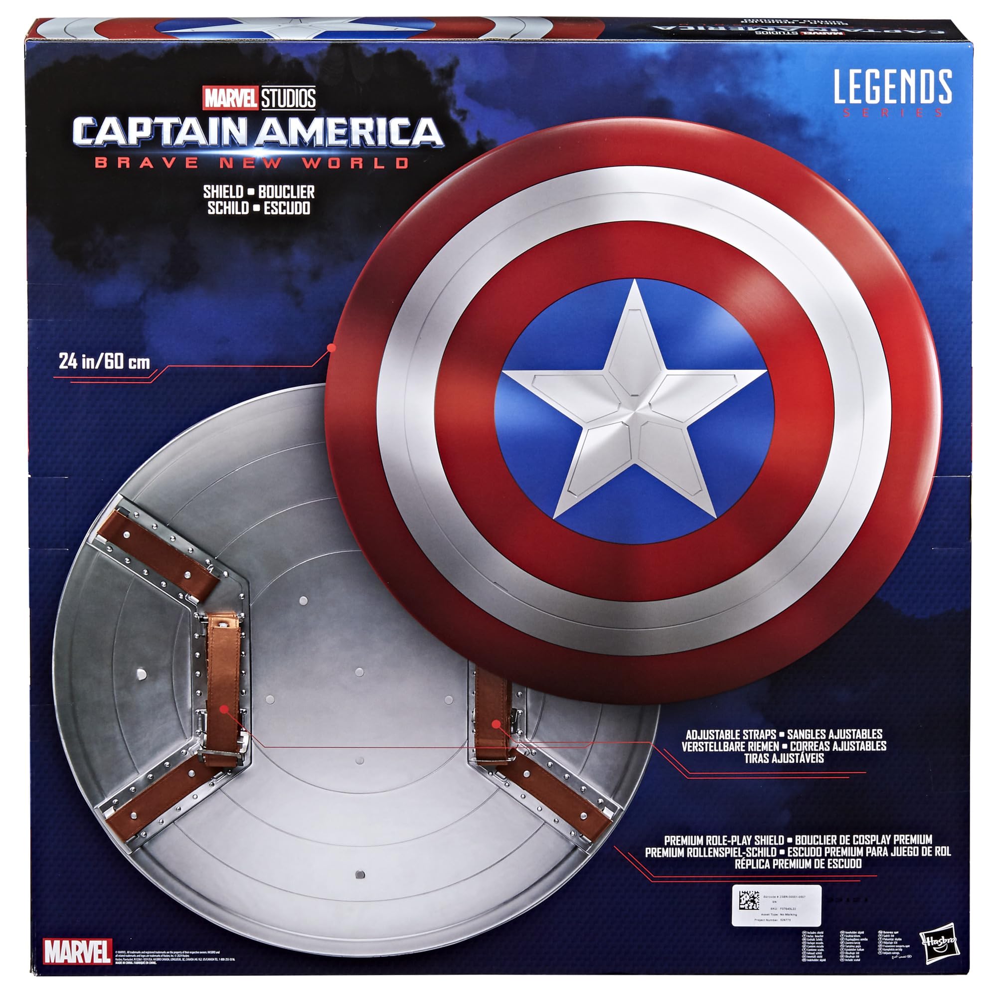 Foto 5 pulgar | Escudo Del Capitán América Marvel Legends Series 60 Cm - Venta Internacional.