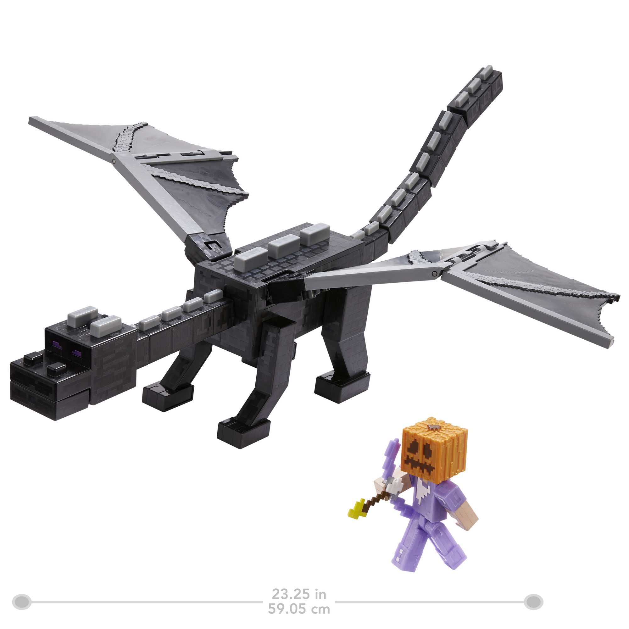 Foto 5 | Figura De Acción Mattel Minecraft Ultimate Ender Dragon Con Steve - Venta Internacional.