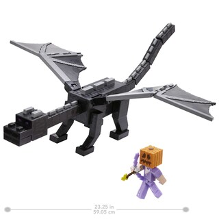 Foto 5 | Figura De Acción Mattel Minecraft Ultimate Ender Dragon Con Steve - Venta Internacional.