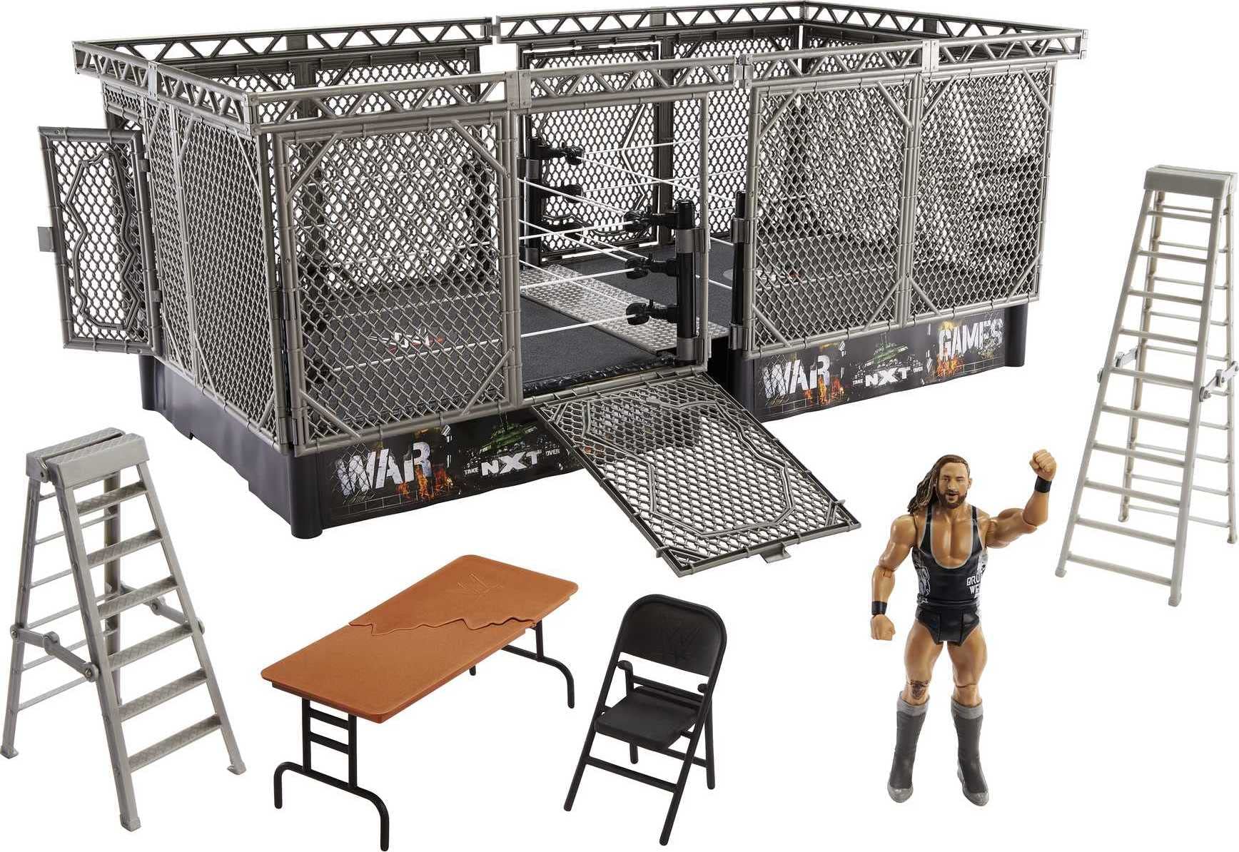 Playset Mattel Wwe Nxt Takeover War Games Con 2 Anillos Y Figura - Venta Internacional.