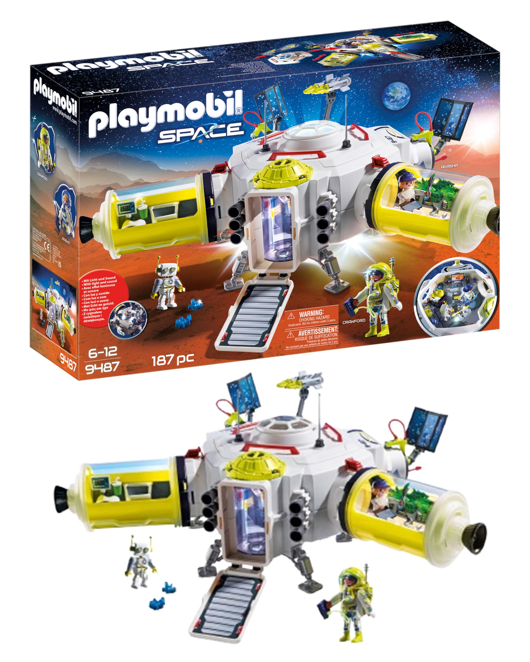 Estación Espacial Playmobil Mars Con Luces, Astronautas Y Herramientas - Venta Internacional.