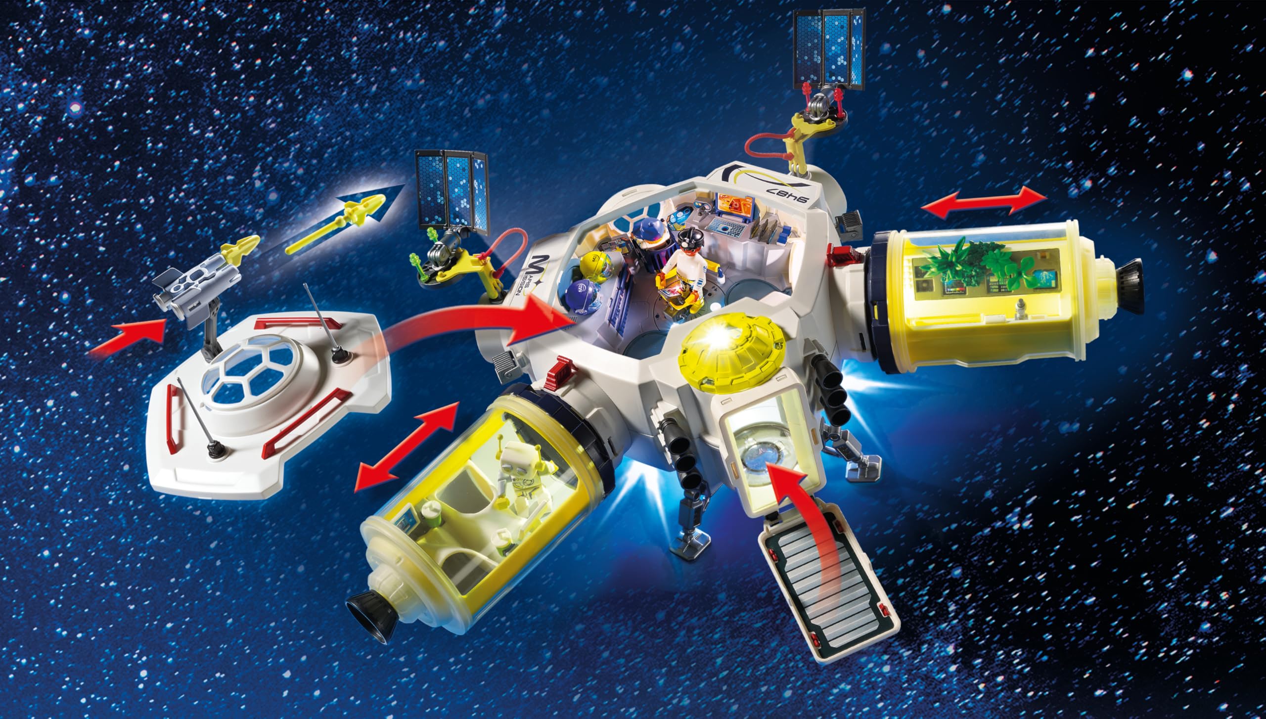 Foto 6 pulgar | Estación Espacial Playmobil Mars Con Luces, Astronautas Y Herramientas - Venta Internacional.