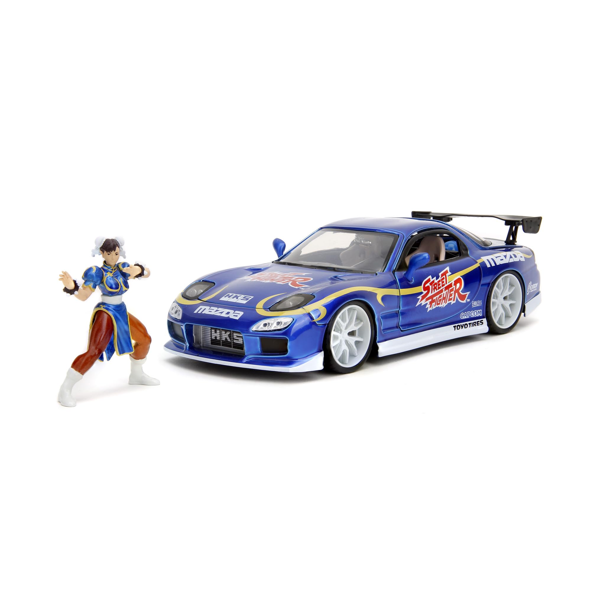 Foto 2 pulgar | Coche Fundido A Presión Jada Toys Street Fighter 1993 Mazda Rx7 1:24 - Venta Internacional.