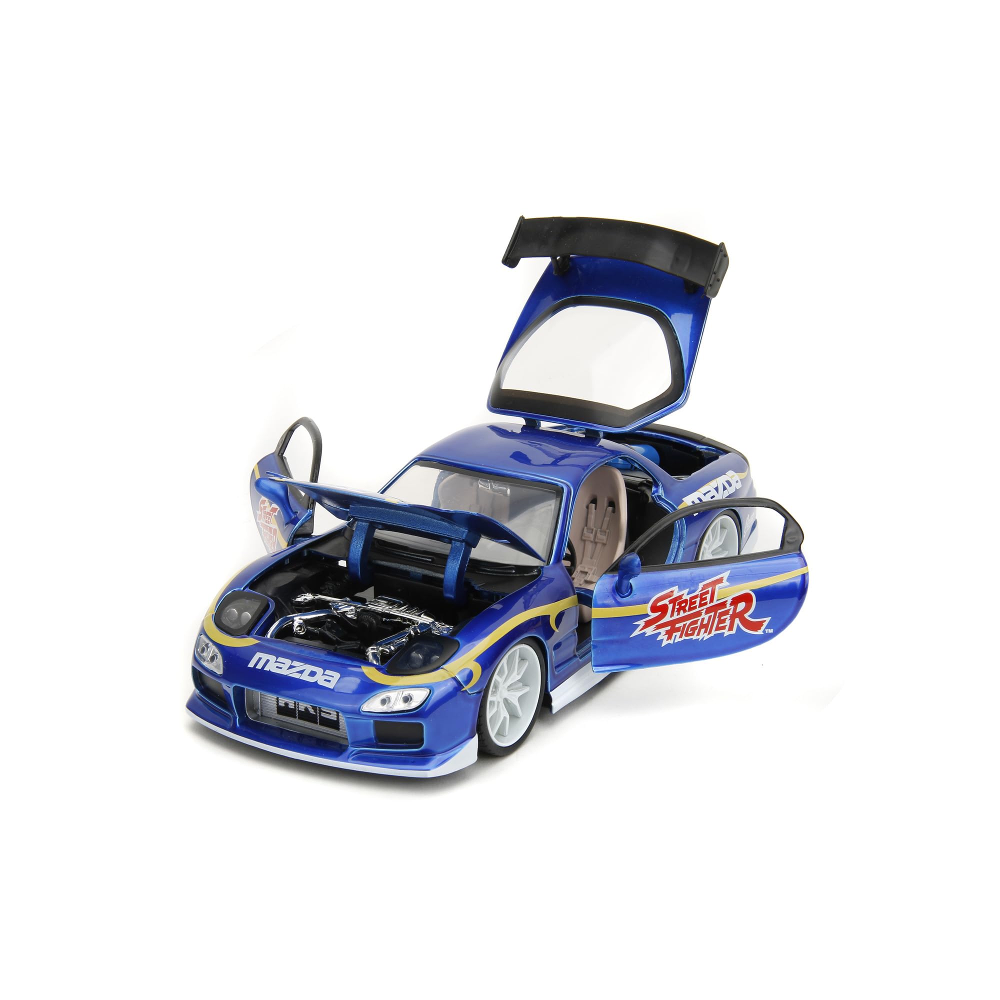 Foto 4 pulgar | Coche Fundido A Presión Jada Toys Street Fighter 1993 Mazda Rx7 1:24 - Venta Internacional.