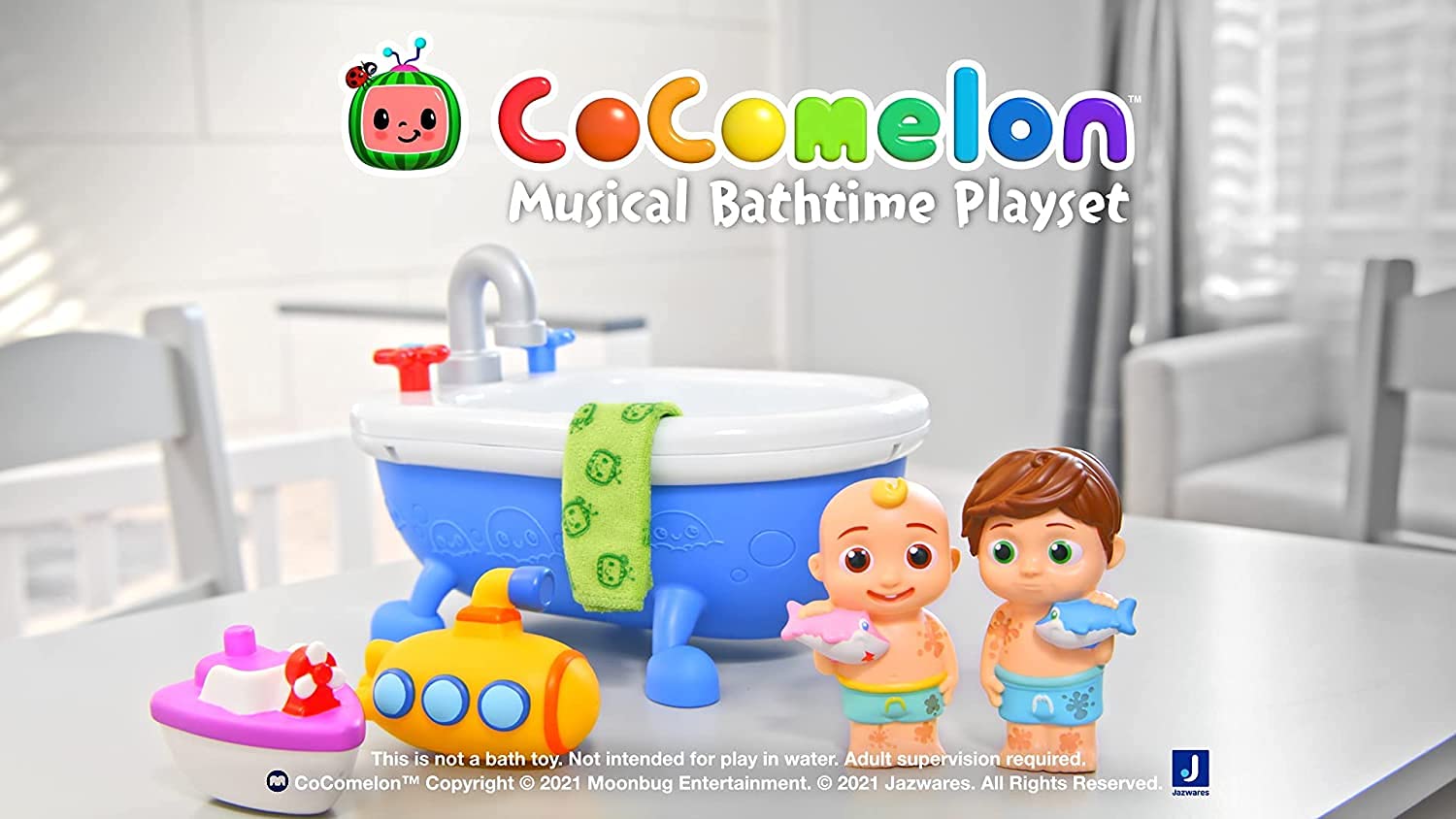 Foto 4 pulgar | Set De Juego Musical Cocomelon Para Bañarse Con 2 Figuras Que Cambian De Color - Venta Internacional.