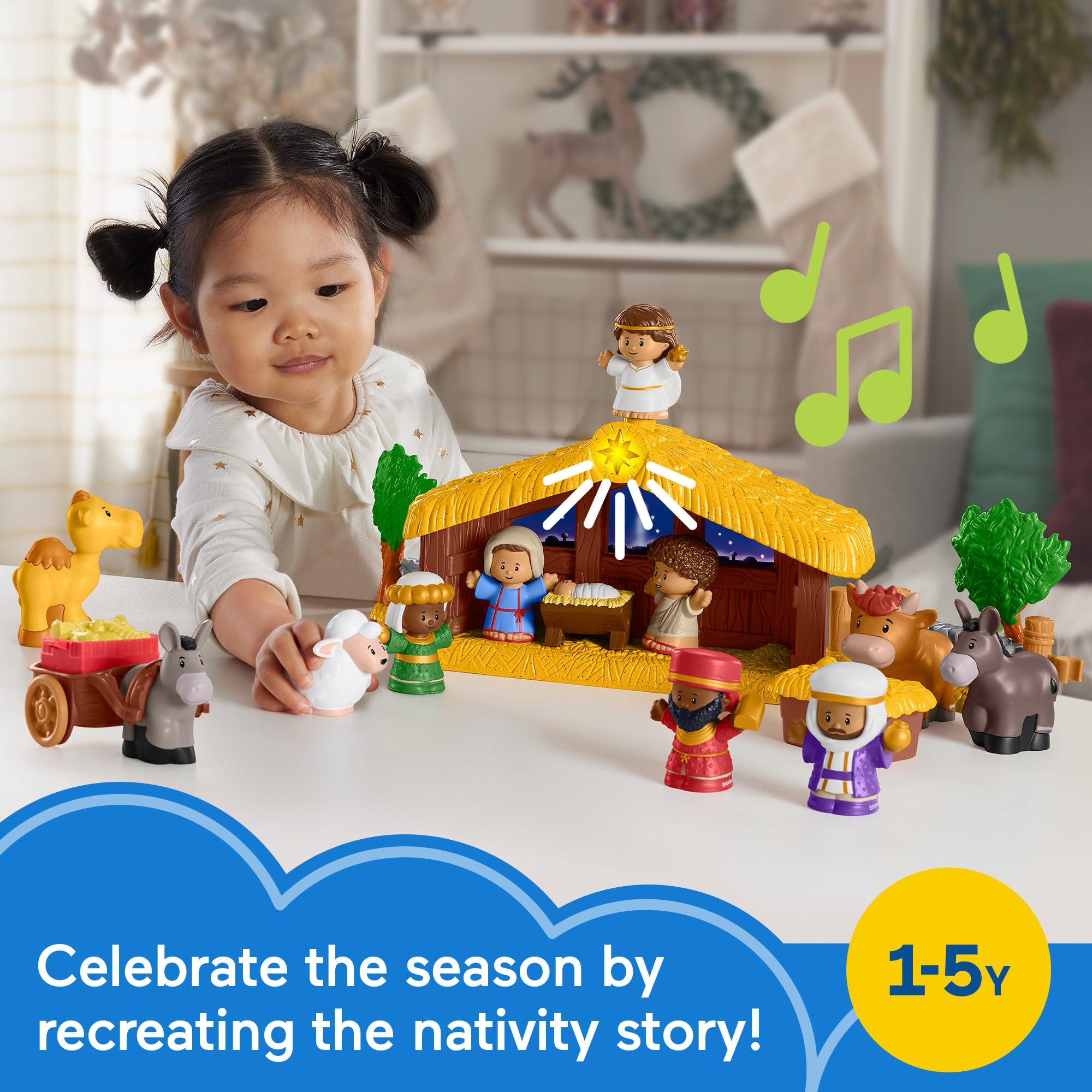 Foto 3 pulgar | Set De Belén Fisher-price Little People Con Música Y Luces - Venta Internacional.