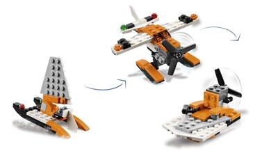 Foto 4 | Sea Plane 31028 De Juguete Lego Creator Con Hélice Grande - Venta Internacional.