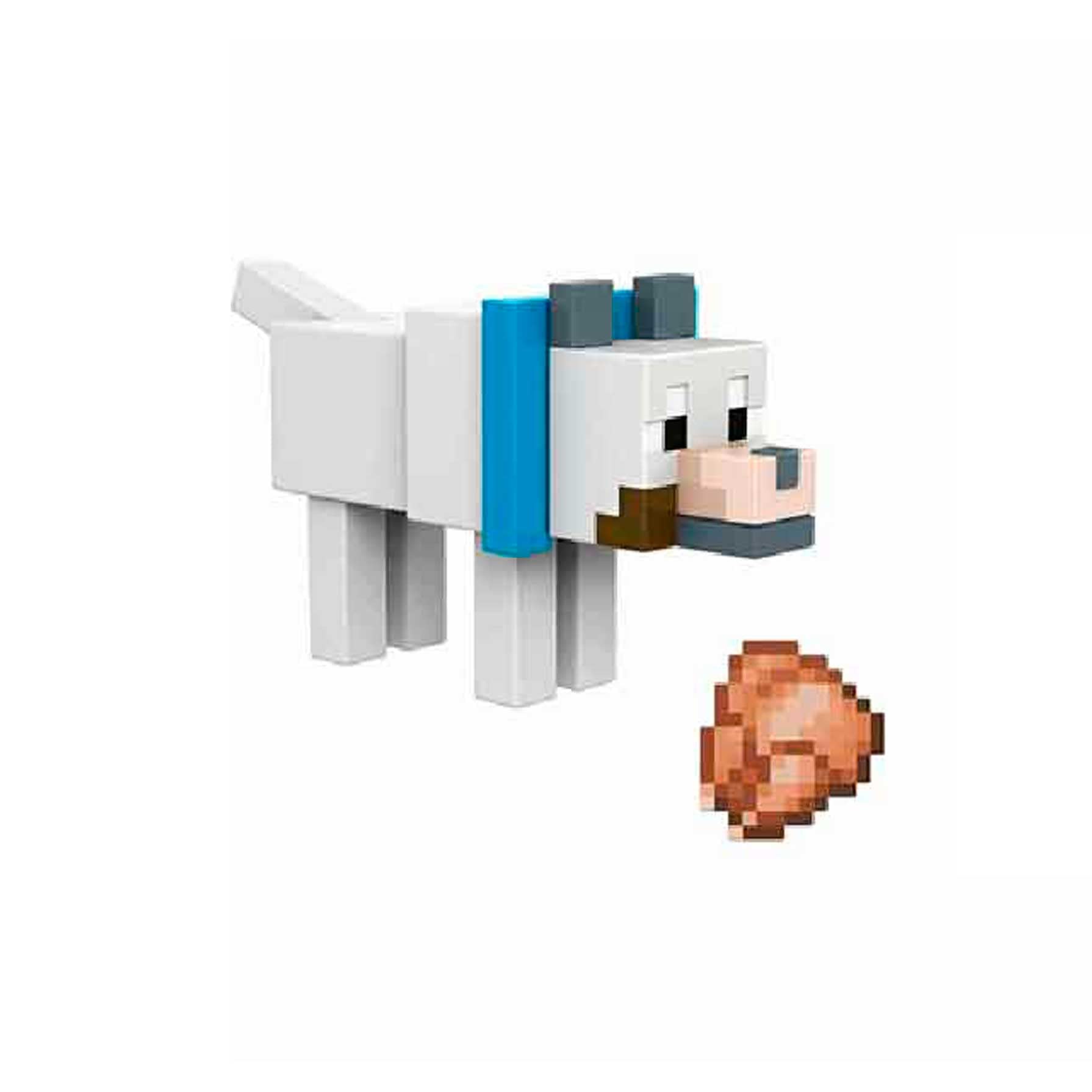 Foto 2 pulgar | Figura De Acción Mattel Minecraft Wolf De 8 Cm Con Accesorio Para Mayores De 6 Años - Venta Internacional.