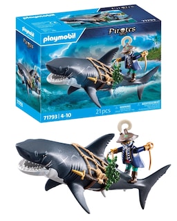 Foto 1 | Tiburón Gigante De Juguete Playmobil Con Pirata Para Niños De 4 Años - Venta Internacional.