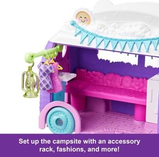 Foto 4 | Autocaravana Playset Polly Pocket Glamping Con Muñeca Y Mascota - Venta Internacional.