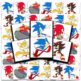 Foto 4 | Tatuajes Temporales De Sonic The Hedgehog, 72 Unidades, Para Fiestas Infantiles - Venta Internacional.