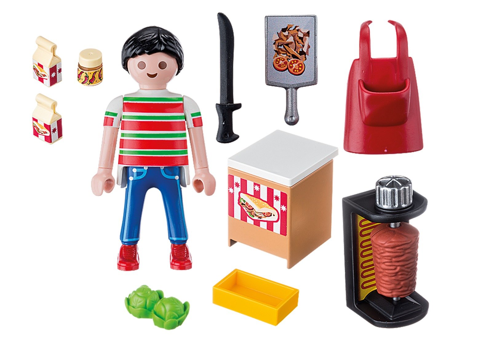 Foto 3 pulgar | Set De Construcción Playmobil Kebab Vendor Con Accesorios Desde Hace Más De 4 Años - Venta Internacional.