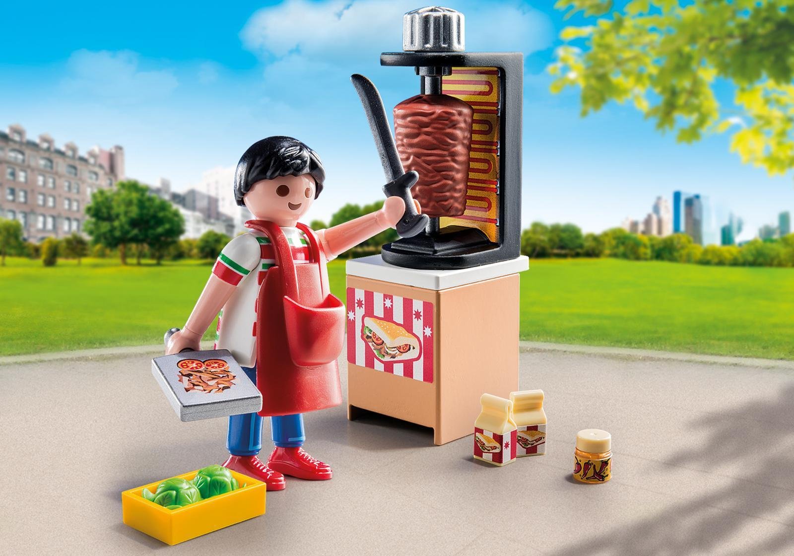 Foto 4 pulgar | Set De Construcción Playmobil Kebab Vendor Con Accesorios Desde Hace Más De 4 Años - Venta Internacional.