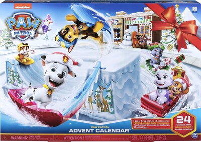Foto 1 | Calendario De Adviento Paw Patrol Holiday Con 24 Juguetes Para Niños A Partir De 3 Años - Venta Internacional.