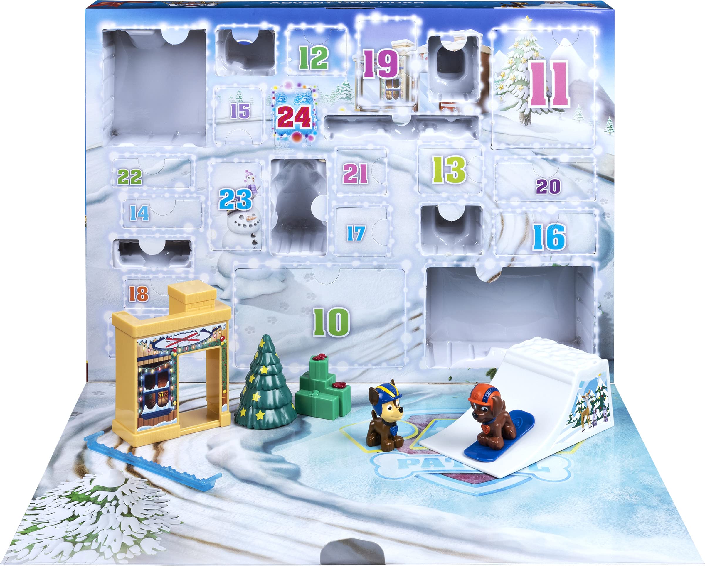 Foto 2 | Calendario De Adviento Paw Patrol Holiday Con 24 Juguetes Para Niños A Partir De 3 Años - Venta Internacional.