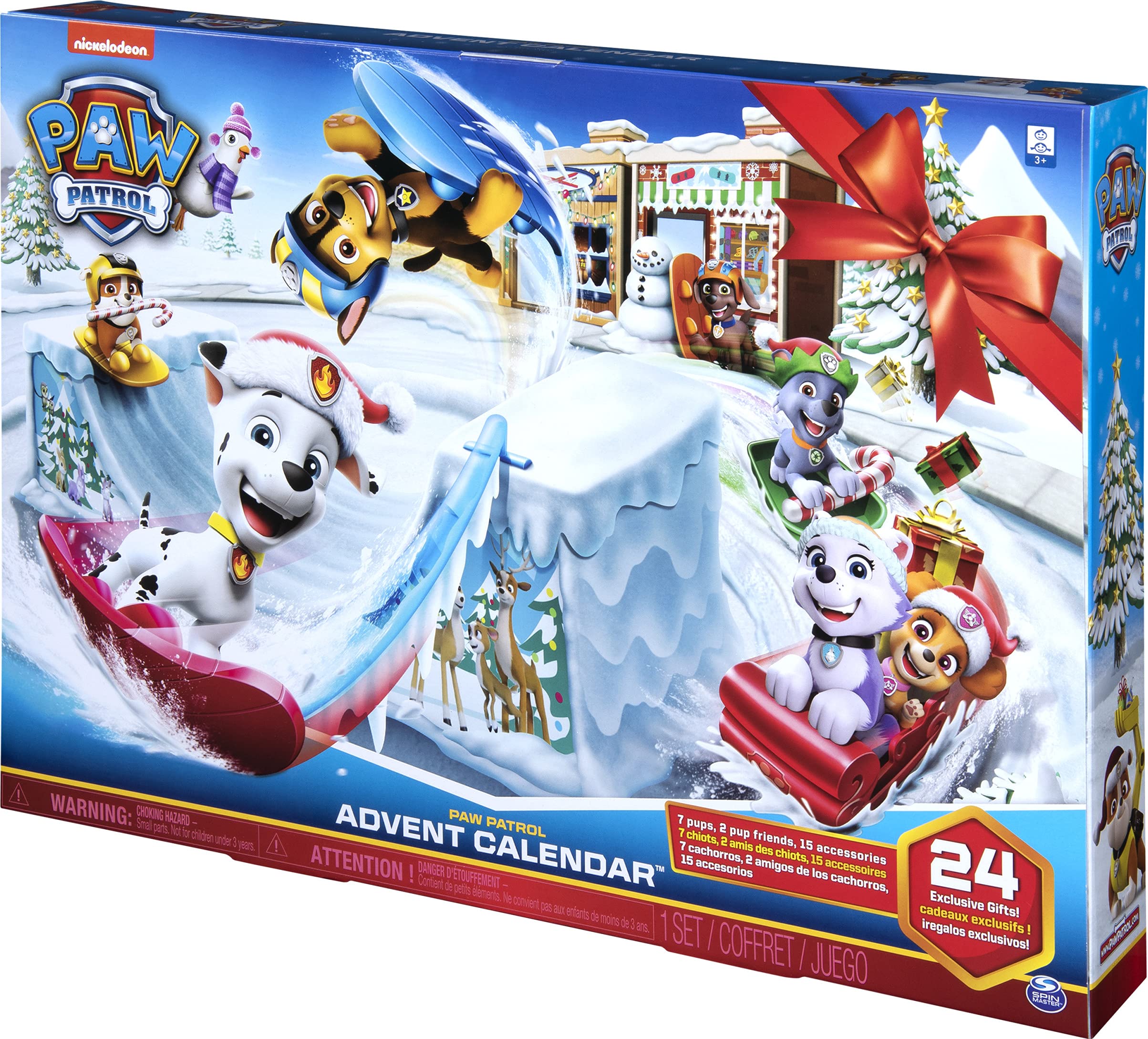 Foto 7 pulgar | Calendario De Adviento Paw Patrol Holiday Con 24 Juguetes Para Niños A Partir De 3 Años - Venta Internacional.
