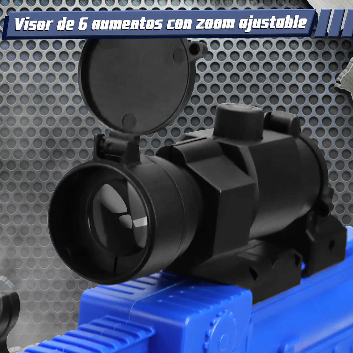 Foto 2 | Pistola Juguete Recargable 12clip Lab.g  Azul