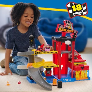 Foto 6 | Garage Just Play Mickey Mouse Con 2 Vehículos Y Más De 18 M - Venta Internacional.