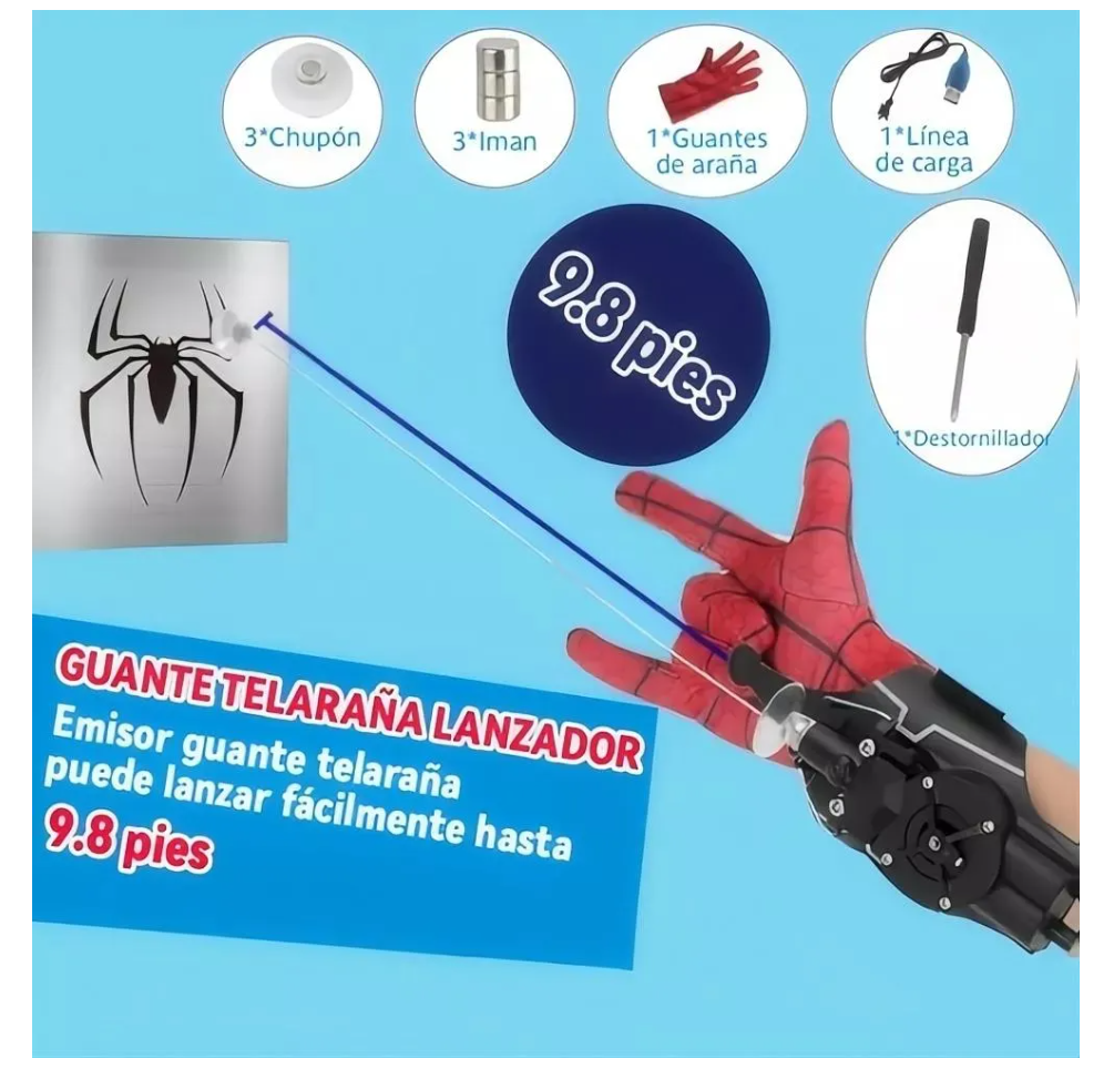 Foto 3 pulgar | Lanza Telarañas Spiderman-juego De Rol Infantil Para Niños Q