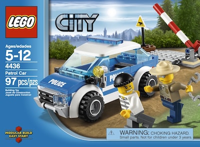 Foto 3 | Coche Patrulla De Policía Lego City 4436 De Juguete Con 2 Minifiguras - Venta Internacional.