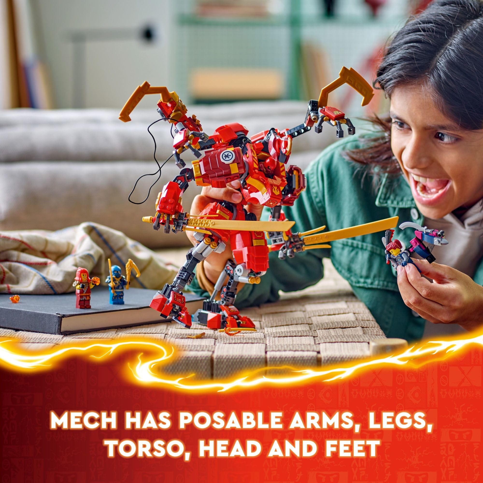 Foto 5 pulgar | Juguete Lego Ninjago Kai's Ninja Climber Mech 71812 Con 4 Figuras - Venta Internacional.