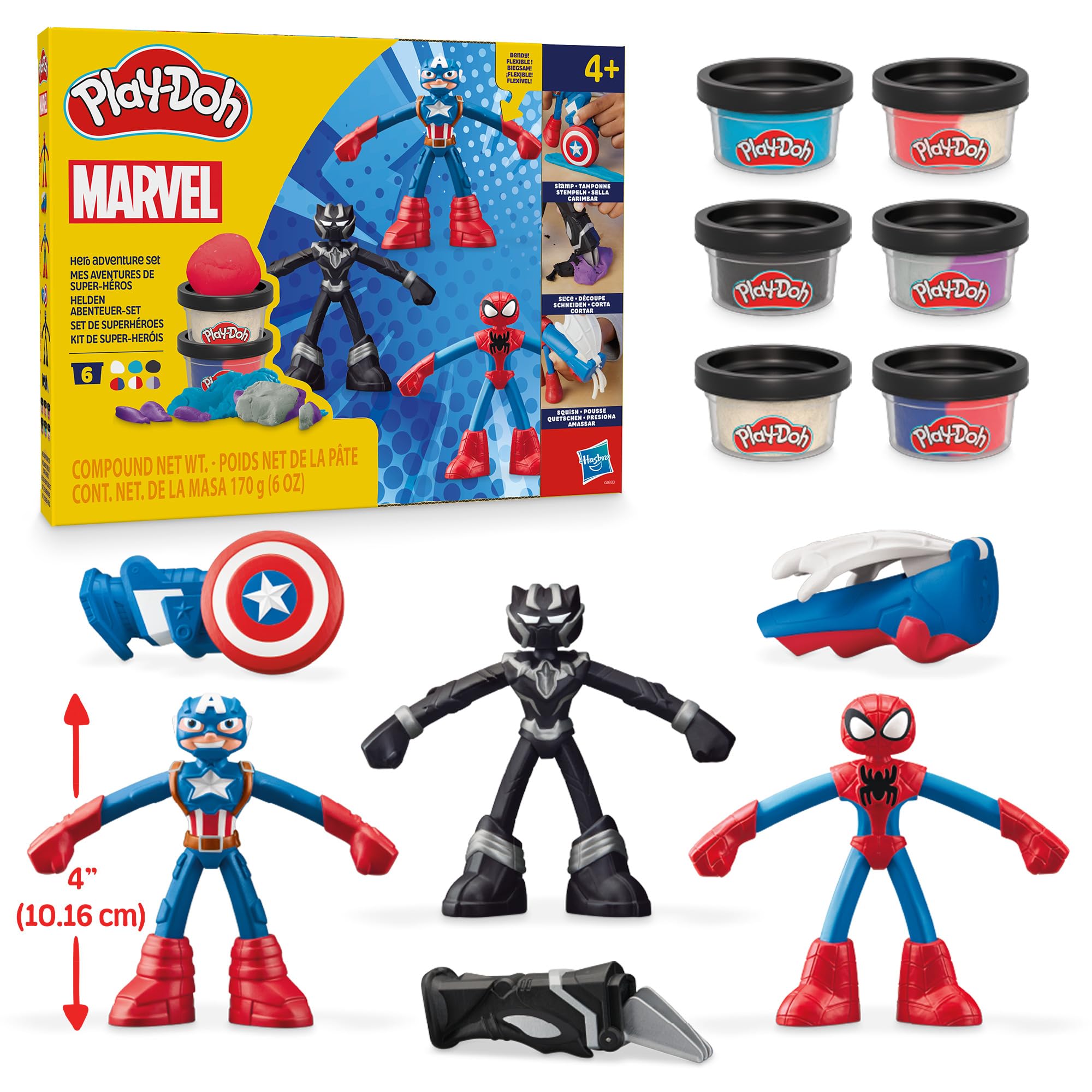 Foto 2 pulgar | Playset Play-doh Marvel Hero Adventure Con 3 Figuras De Acción - Venta Internacional.