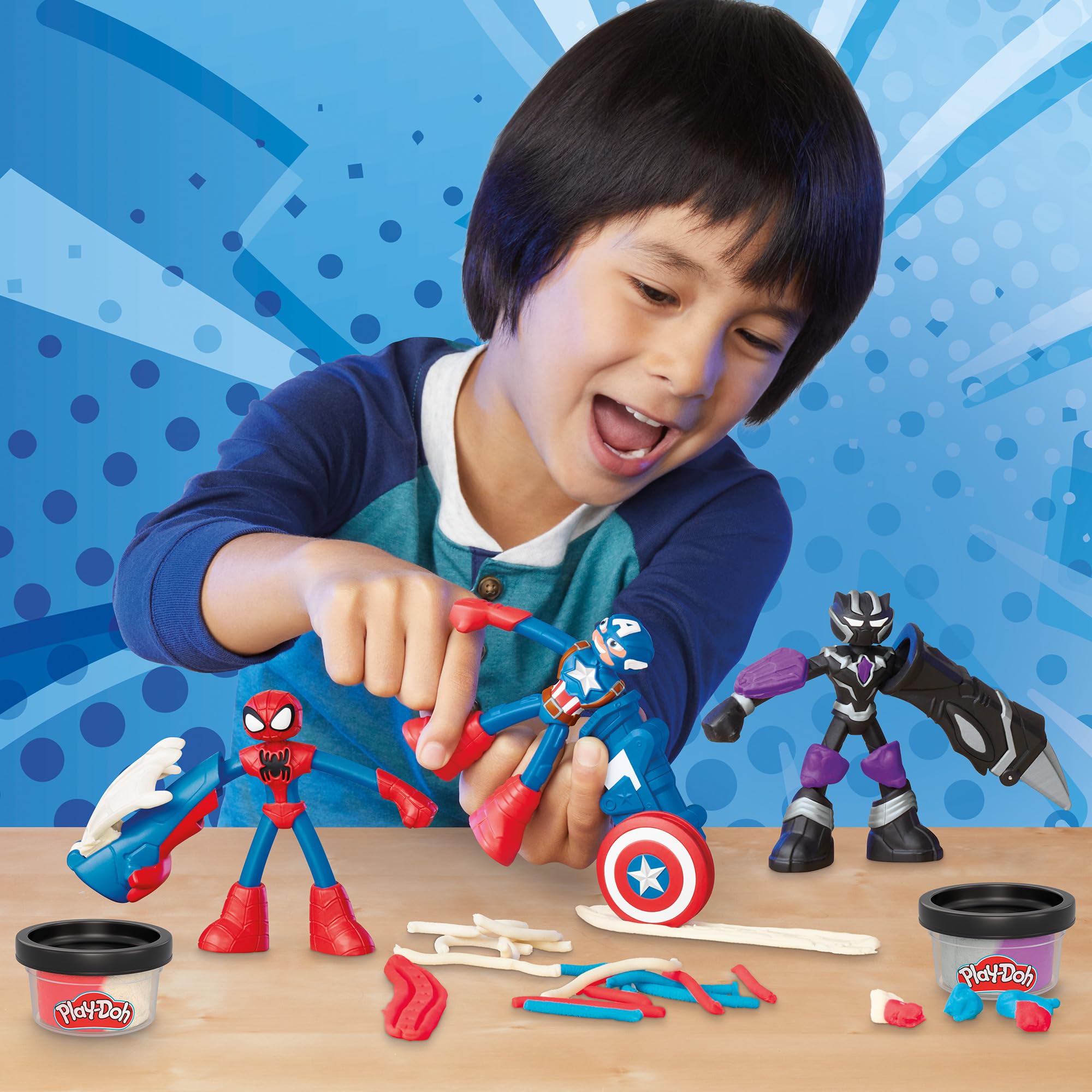 Foto 3 pulgar | Playset Play-doh Marvel Hero Adventure Con 3 Figuras De Acción - Venta Internacional.