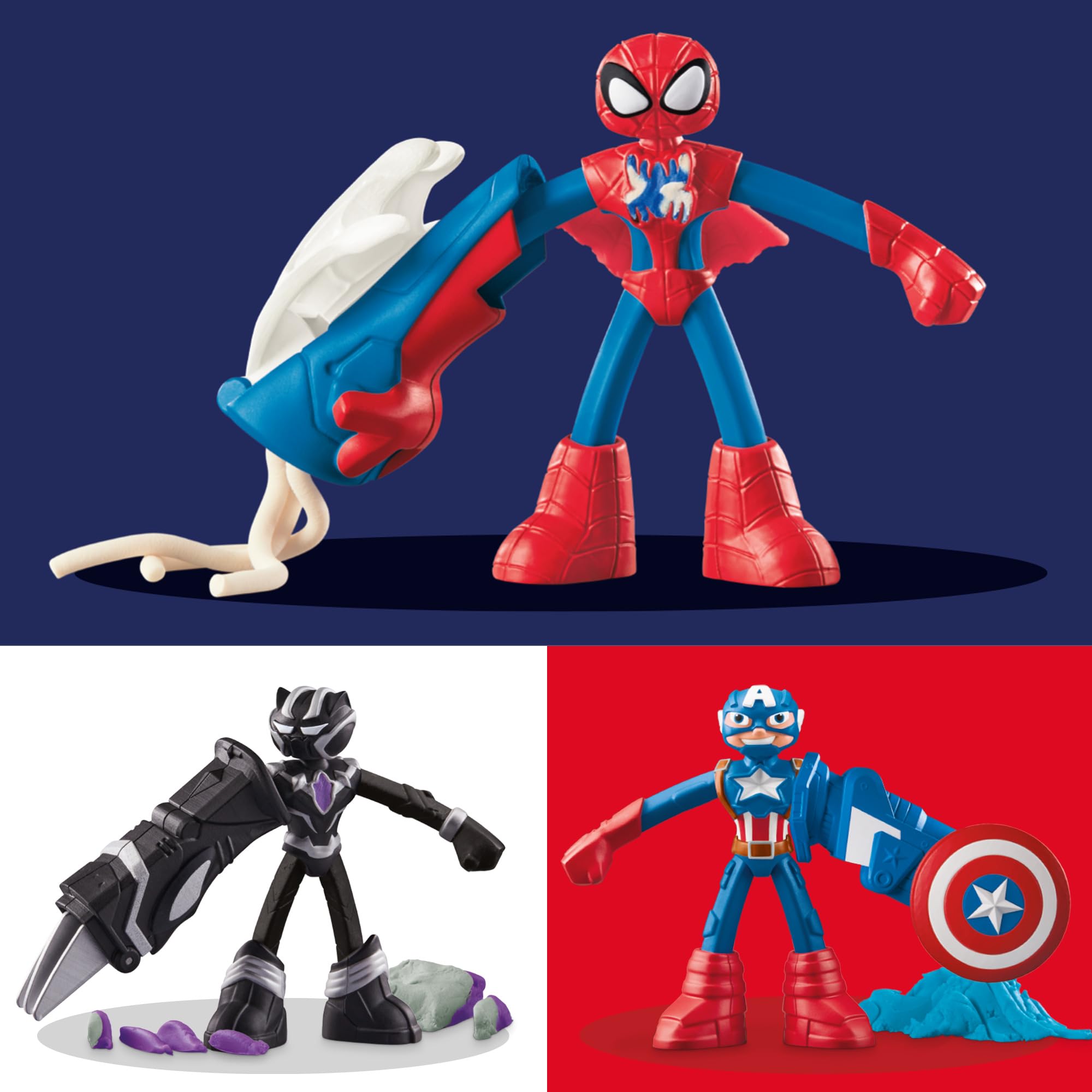 Foto 4 pulgar | Playset Play-doh Marvel Hero Adventure Con 3 Figuras De Acción - Venta Internacional.