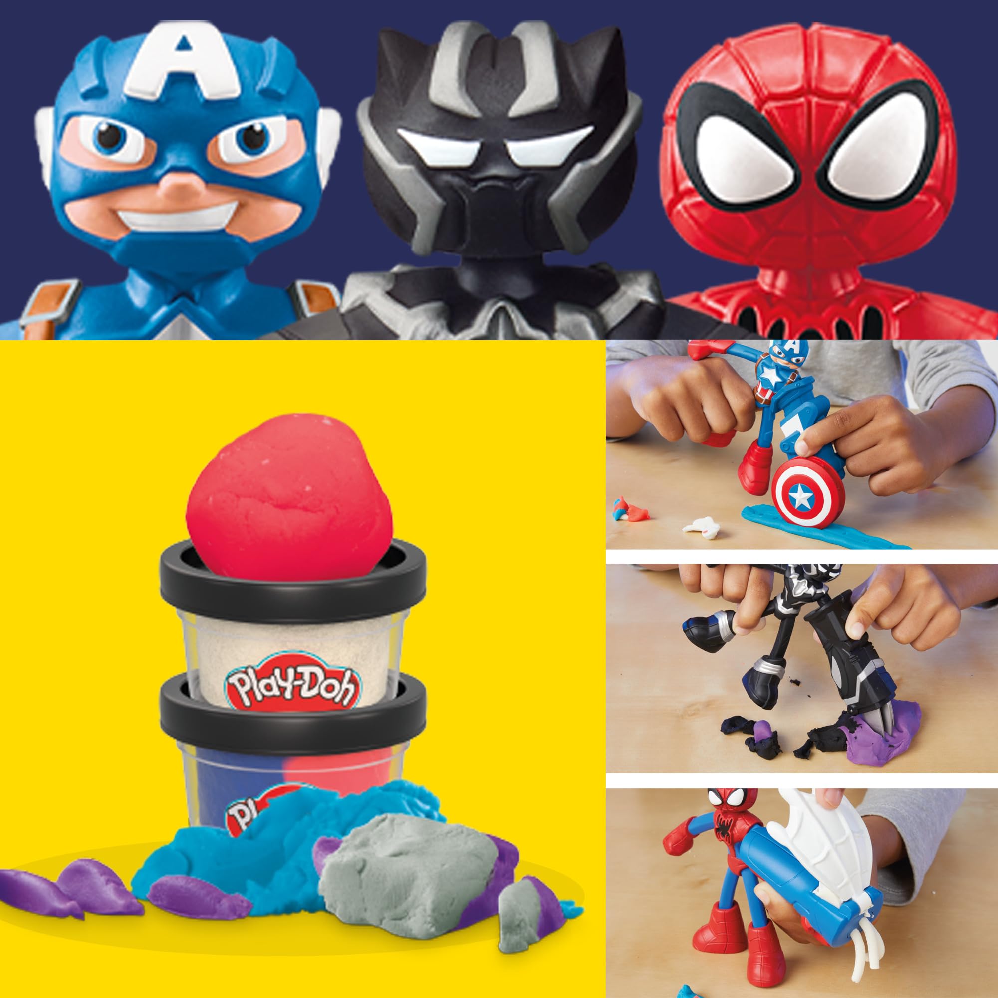 Foto 5 pulgar | Playset Play-doh Marvel Hero Adventure Con 3 Figuras De Acción - Venta Internacional.