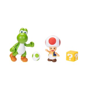 Foto 3 | Figura De Acción Super Mario Nintendo 10 Cm Yoshi & Toad, Paquete De 2 - Venta Internacional.