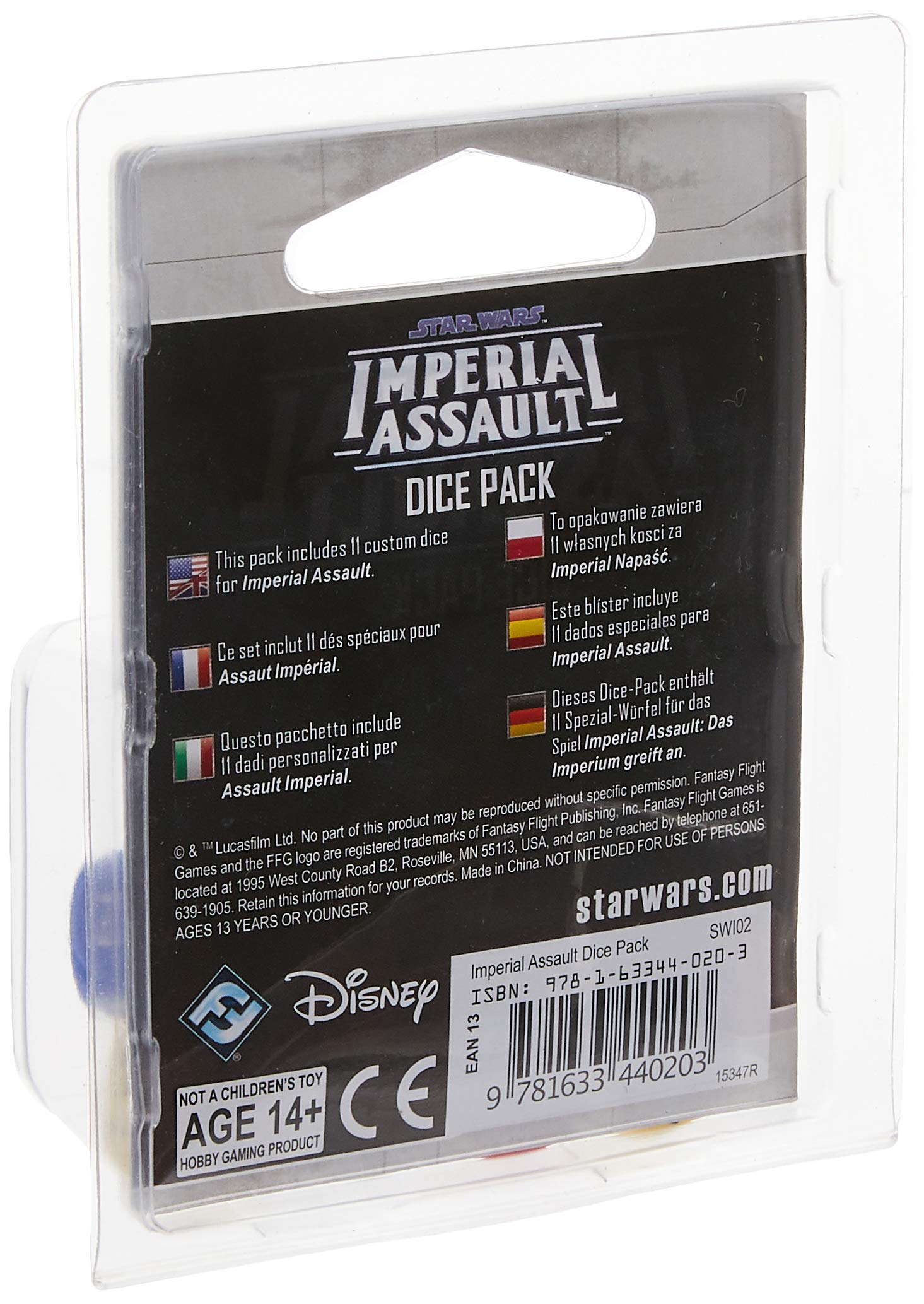 Foto 3 pulgar | Paquete De Dados Para Juego De Mesa Star Wars Imperial Assault Fantasy Flight - Venta Internacional.