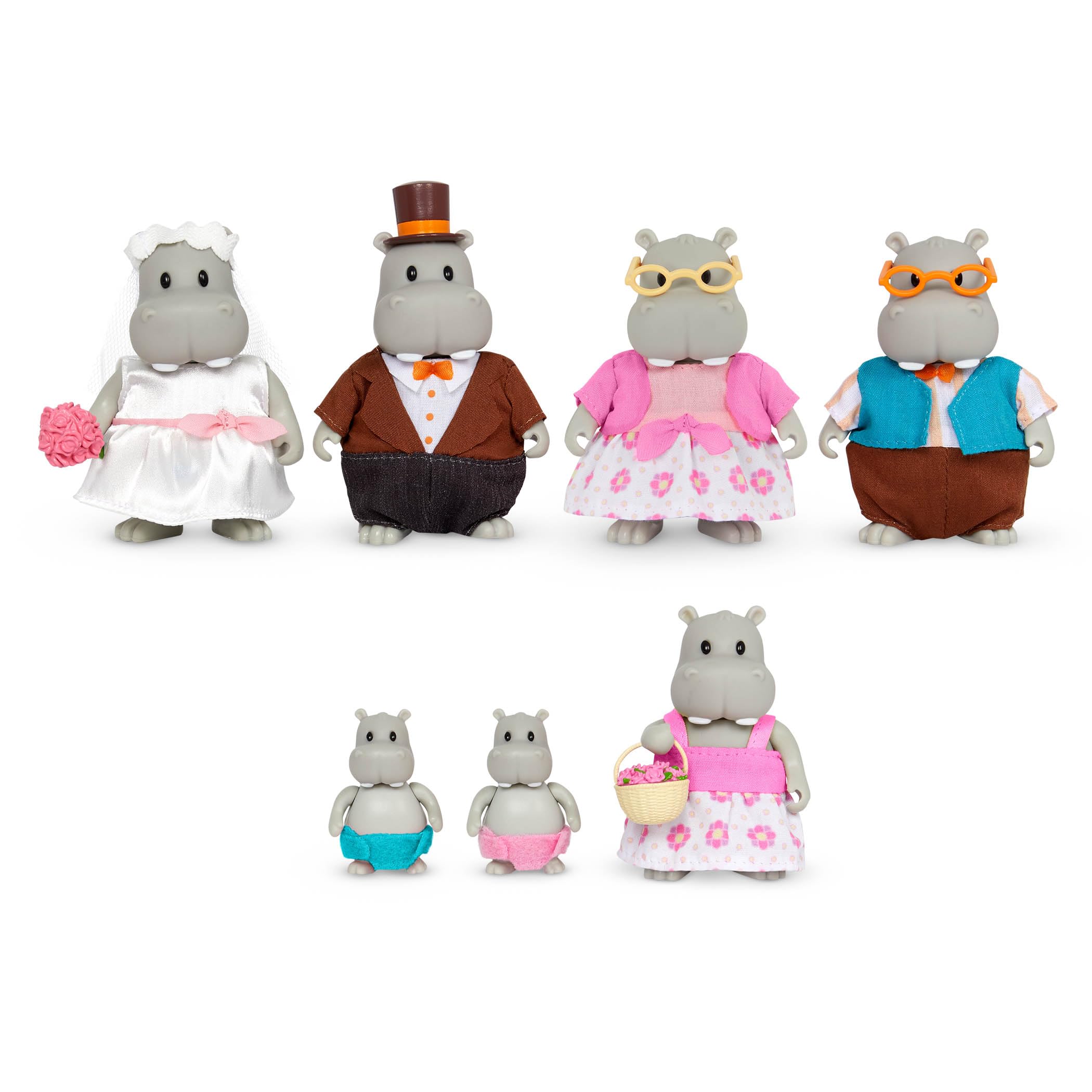 Foto 2 pulgar | Set De Boda De La Familia Pitterpotemus Hippo De Toy Li'l Woodzeez - Venta Internacional.