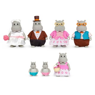 Foto 1 | Set De Boda De La Familia Pitterpotemus Hippo De Toy Li'l Woodzeez - Venta Internacional.